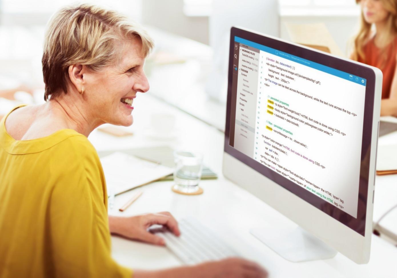 Participants in an online UI design seminar session